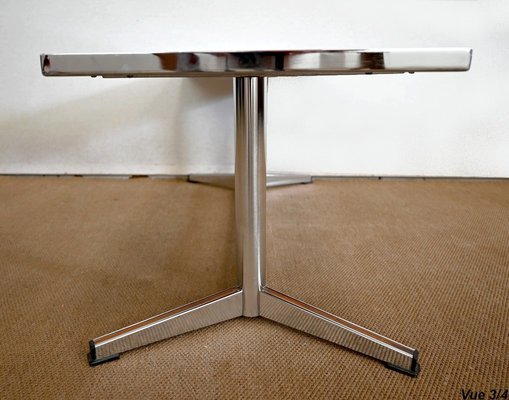 Rectangular Coffee Table in Chrome & Enamel, 1970s-RVK-1407260