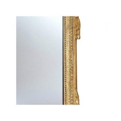 Rectangular Gold Foil Hand-Carved Wooden Mirror, 1970-UZ-862864