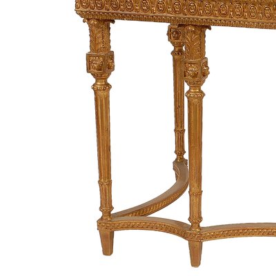 Rectangular Gold Foil Marble Spanish Console-UZ-862796