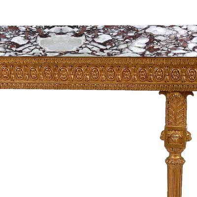 Rectangular Gold Foil Marble Spanish Console-UZ-862796