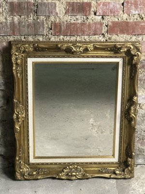 Rectangular Louis XV Style Mirror in Gilded Wood-RWZ-1293497