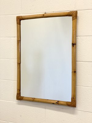 Rectangular Mirror in Bamboo, 1970s-NPC-1757120