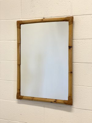 Rectangular Mirror in Bamboo, 1970s-NPC-1757120