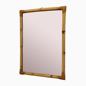 Rectangular Mirror in Bamboo, 1970s-NPC-1757120