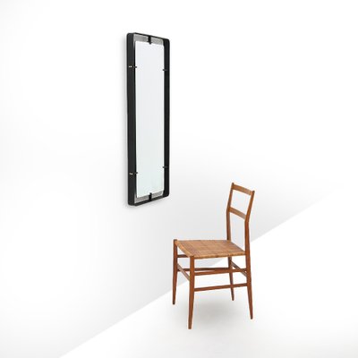 Rectangular Mirror with Black Metal Frame by Santambrogio E De Berti, 1950s-EZ-1811066