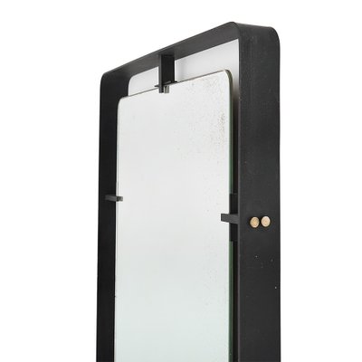 Rectangular Mirror with Black Metal Frame by Santambrogio E De Berti, 1950s-EZ-1811066