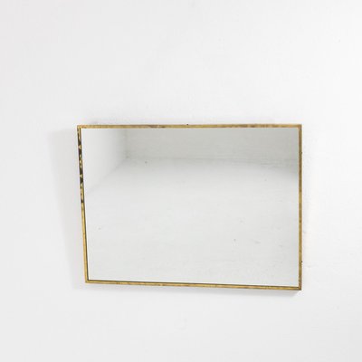 Rectangular Mirror with Brass Frame, 1950s-SXX-1808377