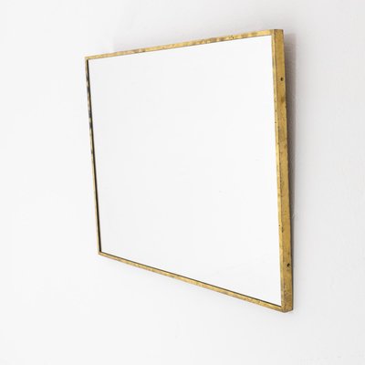 Rectangular Mirror with Brass Frame, 1950s-SXX-1808377