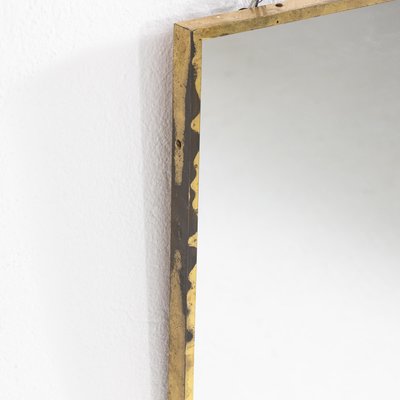 Rectangular Mirror with Brass Frame, 1950s-SXX-1808377