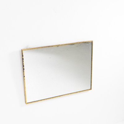 Rectangular Mirror with Brass Frame, 1950s-SXX-1808377