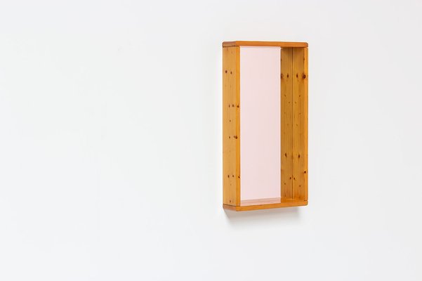 Rectangular Mirror with Wooden Frame by Maison Regain, 1970s-YI-954170