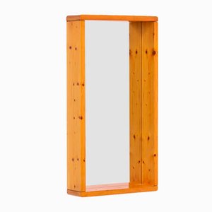 Rectangular Mirror with Wooden Frame by Maison Regain, 1970s-YI-954170