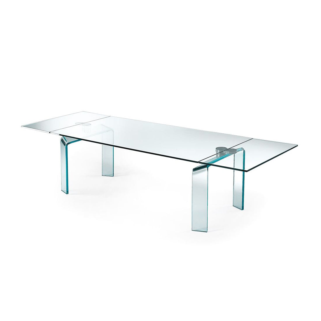 Policleto - Extending Rectangular Glass Table by Reflex