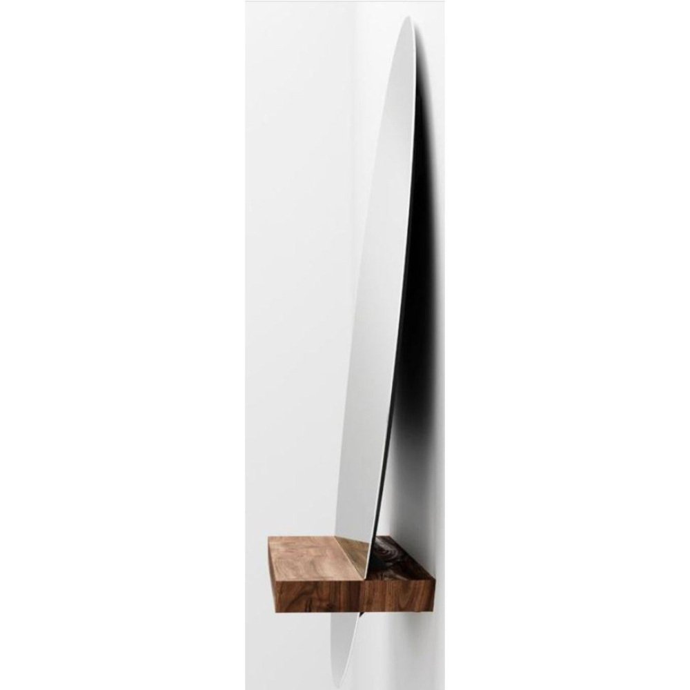 Rectangular Walnut Guillotine Mirror by Jeffrey Huyghe