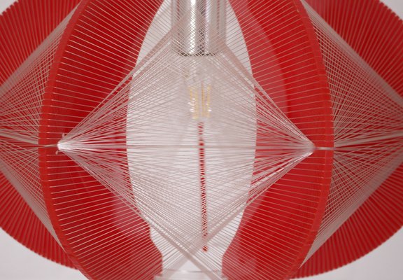 Red Acrylic Ceiling Lamp, 1970s-OWS-1750833