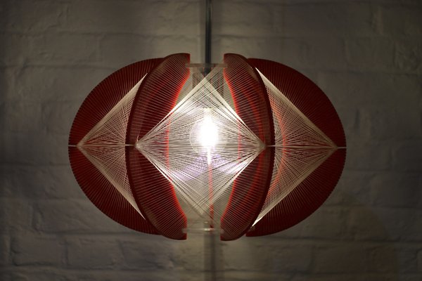 Red Acrylic Ceiling Lamp, 1970s-OWS-1750833