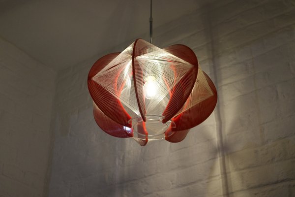 Red Acrylic Ceiling Lamp, 1970s-OWS-1750833