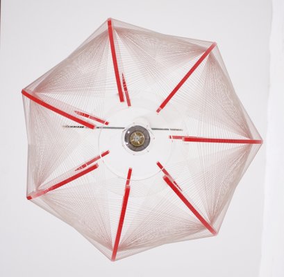 Red Acrylic Ceiling Lamp, 1970s-OWS-1750833