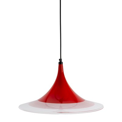 Red Acrylic Witchs Hat Ceiling Lamp