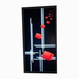 Red and Blue Acrylic Glass Sconce, 2000s-OHK-604728