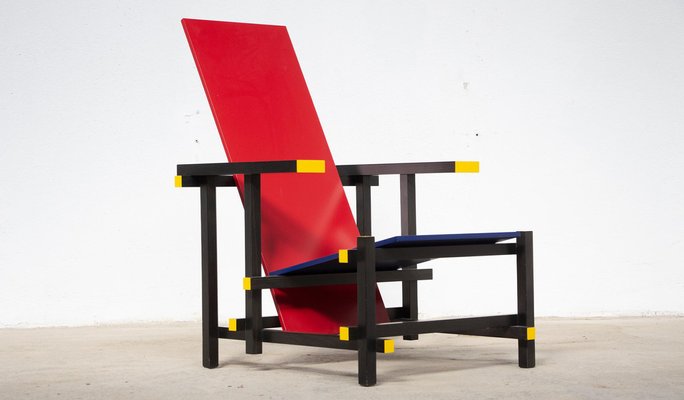 Red and Blue Chair by Gerrit Rietveld for Cassina, 1890s-ZCK-1884657