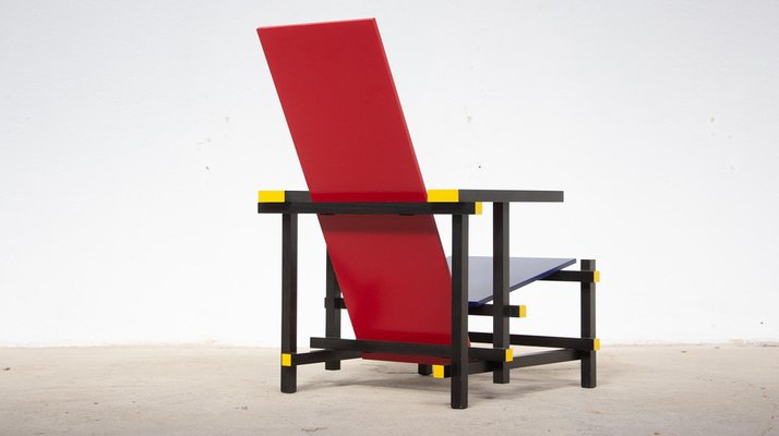 Red and Blue Chair by Gerrit Rietveld for Cassina, 1890s-ZCK-1884657