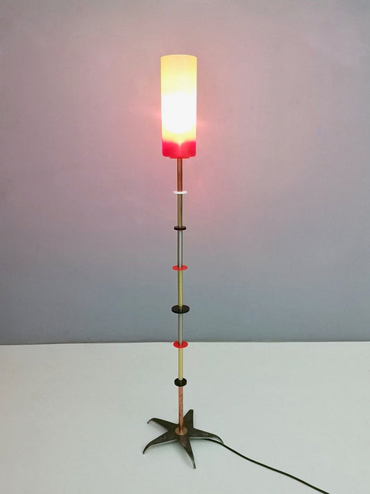 Red and Orange Glass Floor Lamp by Carmelo La Gaipa, 2019