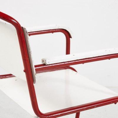 Red and White Bauhaus Armchair-CI-878443