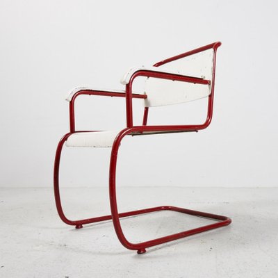 Red and White Bauhaus Armchair-CI-878443