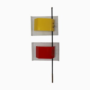 Red and Yellow Wall Lamp by Stilnovo, Italy, 1950s-AA-1313402