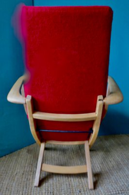 Red Armchairs, Denmark, 1955, Set of 2-AC-1377234