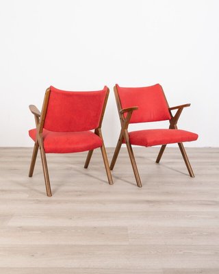 Red Armchairs from Dal Vera, 1960s, Set of 2-IUC-1412168