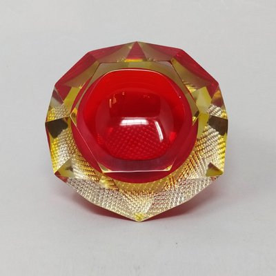 Red Ashtray or Vide Poche by Flavio Poli for Seguso, 1960s-QGR-782765