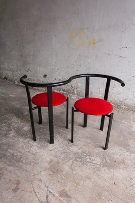 Red & Black Metal Chair-PDG-1999439