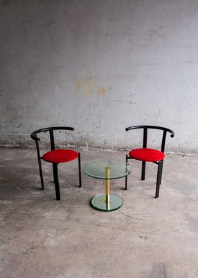 Red & Black Metal Chair-PDG-1999439