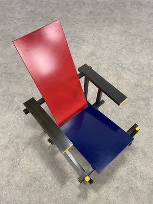 Red Blue Chair by Gerrit Rietveld for Cassina No. 213, 1970-HKH-1572900