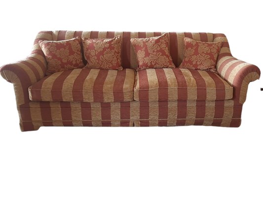 Red & Brown Camel 2-Seater Sofa, Set of 2-TCS-1347518