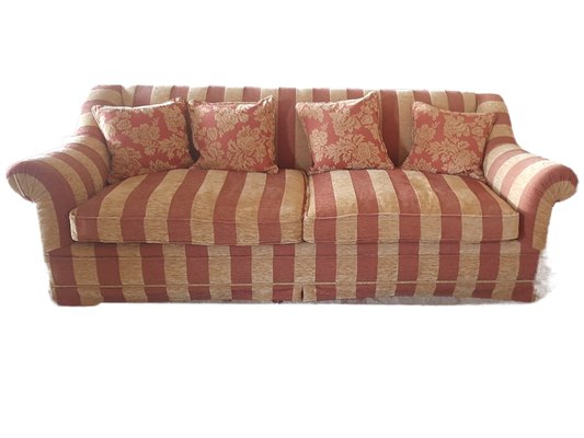 Red & Brown Camel 2-Seater Sofa, Set of 2-TCS-1347518