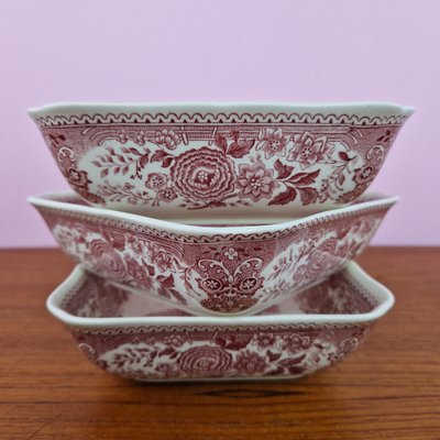 Red Burgenland Bowls from Villeroy & Boch, Germany, 1980s, Set of 3-ZPB-1759400