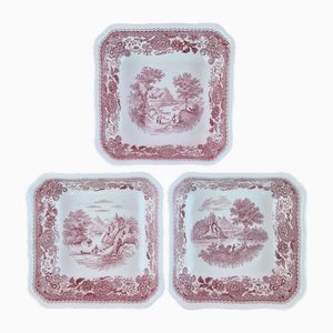 Red Burgenland Bowls from Villeroy & Boch, Germany, 1980s, Set of 3-ZPB-1759400