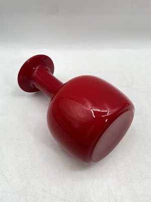 Red Carnaby Glass Vase by Per Lütken for Holmegaard, 1960s-CZ-1801246