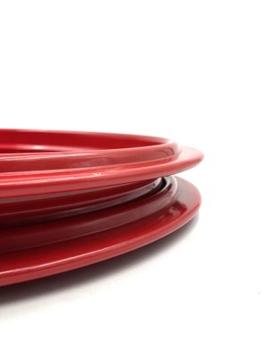 Red Centerpiece / Tray by Gianfranco Frattini, Italy, 1970s-TXN-1386129