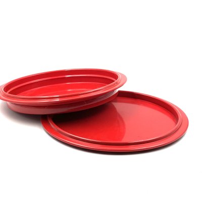 Red Centerpiece / Tray by Gianfranco Frattini, Italy, 1970s-TXN-1386129