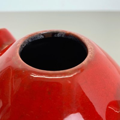 Red Ceramic Studio Pottery Vase from Marei Ceramics, Germany, 1970s-QZ-1125102