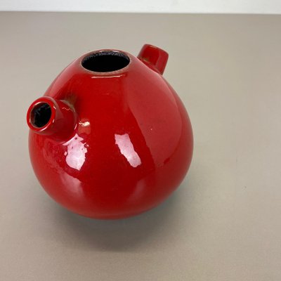 Red Ceramic Studio Pottery Vase from Marei Ceramics, Germany, 1970s-QZ-1125102