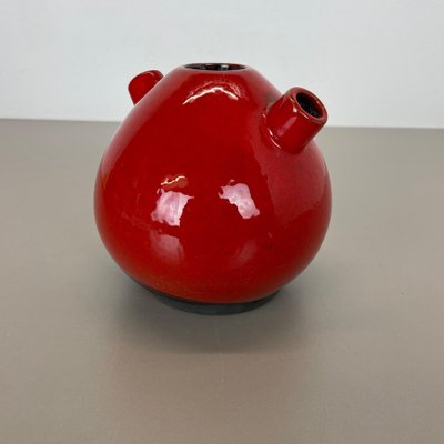 Red Ceramic Studio Pottery Vase from Marei Ceramics, Germany, 1970s-QZ-1125102