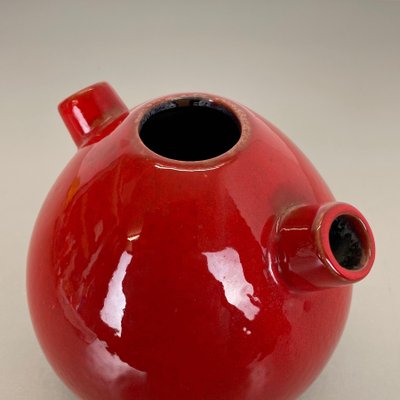 Red Ceramic Studio Pottery Vase from Marei Ceramics, Germany, 1970s-QZ-1125102