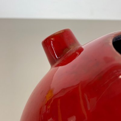 Red Ceramic Studio Pottery Vase from Marei Ceramics, Germany, 1970s-QZ-1125102