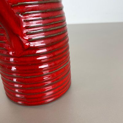 Red Ceramic Studio Pottery Vase from Marei Keramik, Germany, 1970-QZ-1120672