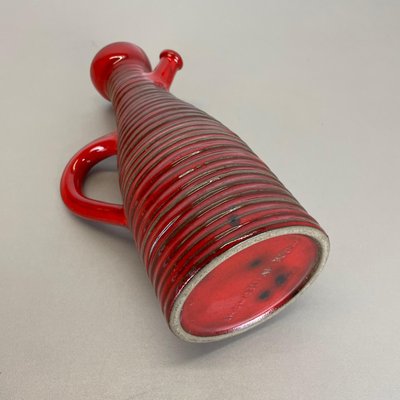 Red Ceramic Studio Pottery Vase from Marei Keramik, Germany, 1970-QZ-1120672